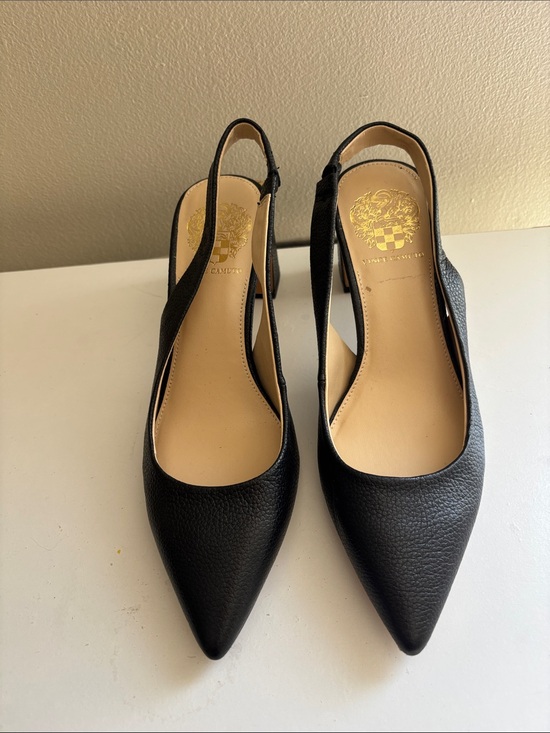 Vince Camuto Shoes - Vince Camuto Black Pointed Toe Slingback Pumps